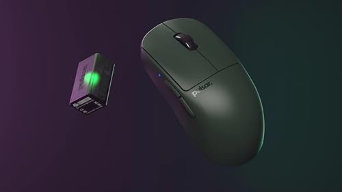 Image of Pulsar Gaming Gears X2V2 Wireless Gaming Mouse - Ultra Lightweight 53g, Symmetrical, 4K Dongle Included, 2.4GHz, 1KHz Polling Rate, PAW3395 26K DPI Sensor, Up to 100 Hours of Battery Life - Green