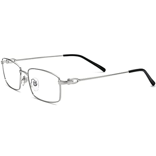 Image of HEPIDEM Vintage Style Rectangular Metal Eyeglasses for Men,New Retro Square Optical Glasses Frame
