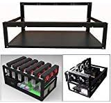 Open Air Miner Mining Frame Rig Case Up to 6 GPU for BTC LTC ETH Ethereum Steel Coin