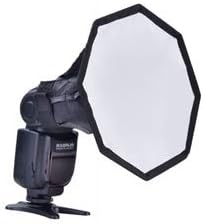 8" or 12" Portable Quick Setup Speedlite Octagona Diffuser Softbox for Nikon Canon Speedlite, OCTAGON DIFFUSER with microfiber cloth