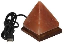 All Naturals Himalayan Salt Pyramid Shape Crystal USB Colour Changing LED Lamp