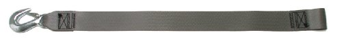 BoatBuckle Winch Strap with Loop End, Gray, 2-Inch x 20-Feet