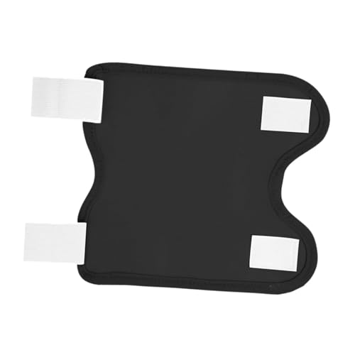 KiBcsLic Fasciatura per ginocchio in olio di ricino, riutilizzabile e versatile, Nero