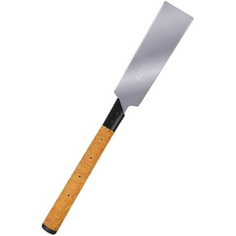 KAKURI Large Japanese Pull Saw Long for Woodworking 10-1/2" Made in JAPAN, Non-Slip Cork Handle, Japanese Hand Saw Ryoba Double Edge Blade for Rip and Crosscut Cover