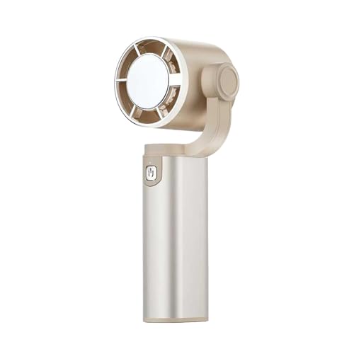 Generico Ventilador de mano – Ventilador plegable de 180 grados recargable y silencioso, de escritorio, para mujer y hombre, para escritorio, dormitorio, viajes, verano, camping, exterior, playa y