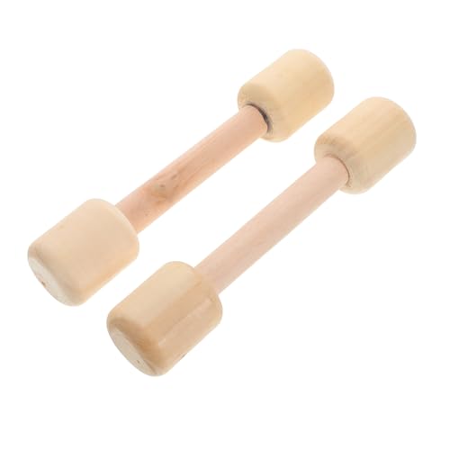 WESIEVYA 2 Mancuernas De Madera Para Niños, Juguetes Para Bebés, Equipo De Ejercicio Para Niños Pequeños, Equipo De Entrenamiento Para Niños, Pesas Para Niños, Pesas Para Niños Pequeños,