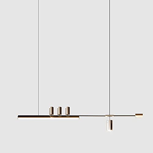 Chandelier moderne suspendu LED or pour une salle à manger chic