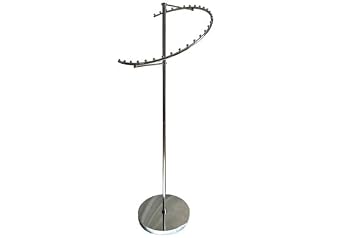 NAHANCO K29 Heavy Duty Chrome Spiral Retail Costumer Garment Rack, Displays 29 Garments 1 Each