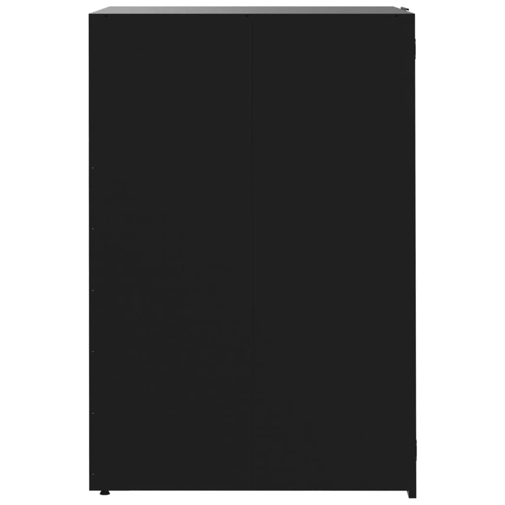 Cobertizo de almacenamiento para 4 cubos de acero, resistente a la intemperie y resistente, para jardín, cubo de basura, cobertizo de almacenamiento con puertas de bloqueo, tapa de elevación asistida