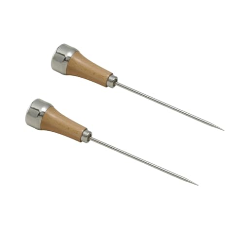 Soro Essentials- 9” Stainless Steel Ice Pick with Wooden Handle Set of 2- Kitchen Ice Pick Ice Carving Tool Ice Breaking Tool for Breaking Ice Kitchen Bars Bartender Ice Chipper Home Restaurants