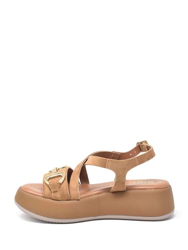 Sandales compensées marron Cb25827-c aux finitions soignées