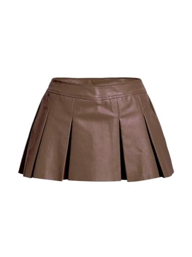 Solid Color Pleated A-Line Skirt Casual Vacation 2025 Fashion Skirts for Women