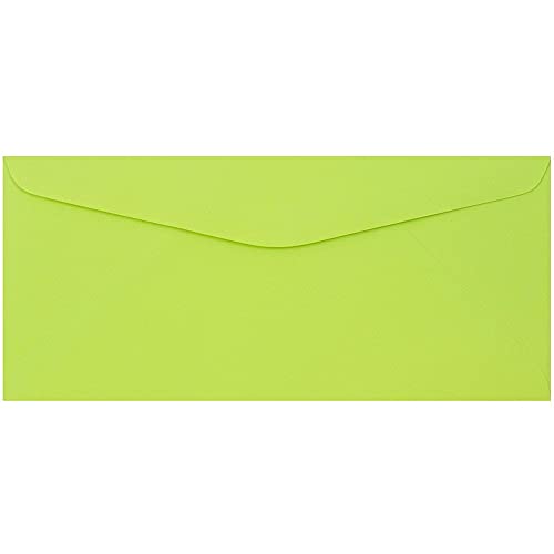 JAM PAPER #9 Business Colored Envelopes - 3 7/8 x 8 7/8 - Ultra Lime Green - 50/Pack