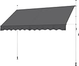 PROTECTION SOLAIRE : Habillié de polyuréthane sur le tissu polyester, notre auvent de terrasse offre une protection solaire. Pour bénéficier d'une fraîcheur ombragée, vous pouvez déployer cet auvent pare-soleil au-dessus de votre porte ou de votre fenêtre.