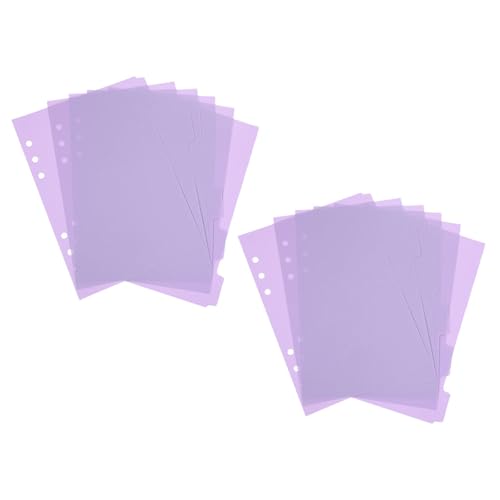Separadores de carpeta duraderos con pestañas fáciles de manejar, 12 unidades moradas