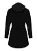 ATLASLAVA Regenjacke Damen Lang Wasserdicht Kapuze Regenmantel übergangsjacke Trenchcoat Outdoor Mantel Schwarz M
