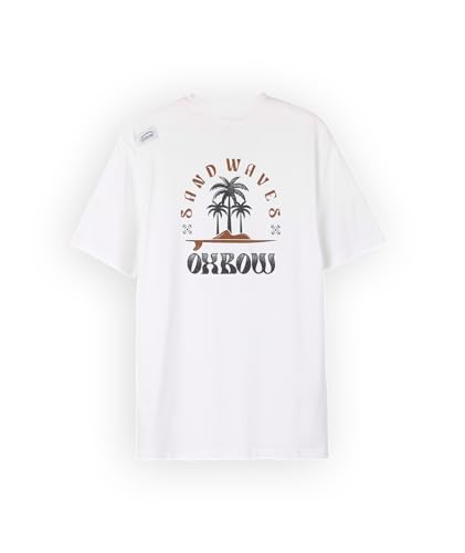 OXBOW Tee-Shirt Manches Courtes eco SANDWAVES Hiver 2025 Manches Courtes, Col Rond, Motif sur Le Dos