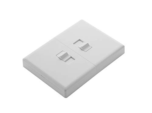 Home Automation Lighting, ZWAVE Plus Smart Switch by Ecolink, Lighting Switch Control, White Dual Toggle Style Light Switch Design (PN - DTLS2-ZWAVE5) Home Automation Lighting, ZWAVE Plus Smart Switch by Ecolink, Lighting Switch Control, White Dual Toggle Style Light Switch Design (PN - DTLS2-ZWAVE5)