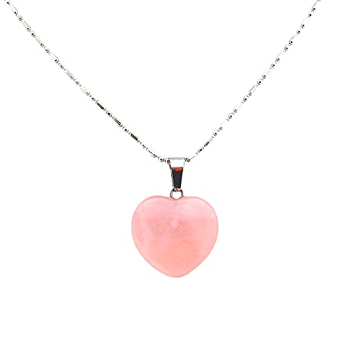 Colar Pingente Pedra Natural Quartzo Rosa