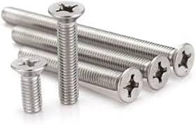SYLIX M2 x 4mm Length Stainless Steel CSK Phillips Head Screw | Countersunk Phillips Head Screw, Fully Threaded | 100% Stainless Steel for Home, Industrial, Plumbing (10pcs)