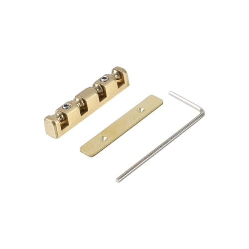 OVSAL Bass Guitar Nut Brass Roller Nut 38mm Adjustable Bass Nut 4 String Electric BASS Guitar Replacement Parts