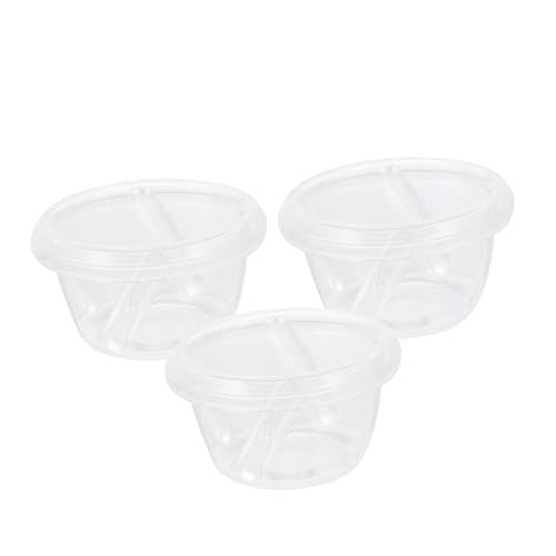 ibasenice 3個 さく乳器小鉢 実用的な 用搾乳器の供給 実用的な 用母乳ポンプアクセサリー ポータブル搾乳器ボウル シリカゲル Transparent