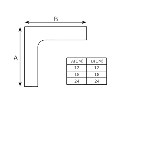 Pair of Coated Metal Shelf Brackets, Corner Brackets Wall Shelves, L-Shelf Support - Image 3