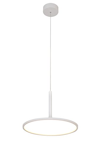 Suspension LED blanc Flat M ø44cm luminaire épuré haut de gamme
