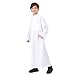 Amaping Boy's Muslim Arab Islamic Kaftan Robe Long Sleeve Thobe Islamic Arabic Abaya Ethnic Dress with (White, 5-6 Years)
