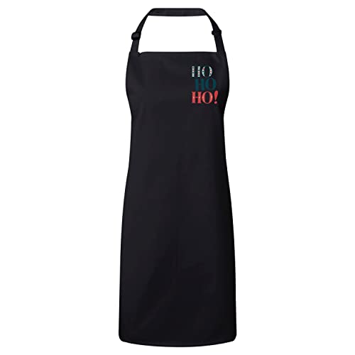 Tablier cuisine noir HO HO HO le cadeau idéal pour célébrer la Magie de Noël en cuisine