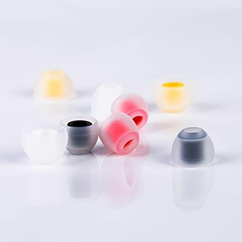 [5 Pairs] Earbud Tips Yinyoo KBEAR 07 Replacement Silicone Ear Buds Tips Earbuds Rubber Tips for 4.5mm -7mm Inner Nozzle in Ear Earphones Headphones(10PCS/5 Pair/5 Color/5 Size, S/M/L/M-/M+)