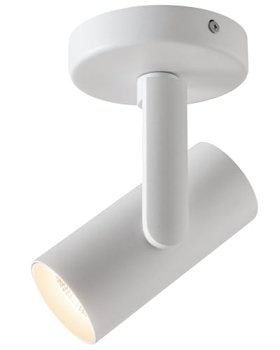 Opulux 12W LED Monopoint Dimmable Ceiling Spotlight Indoor – 24° Focused Beam, 3000K Warm White CRI 97, Accent Lighting for Artwork, Wall Wash, Corridor – Adjustable Surface Mounted Spot Light