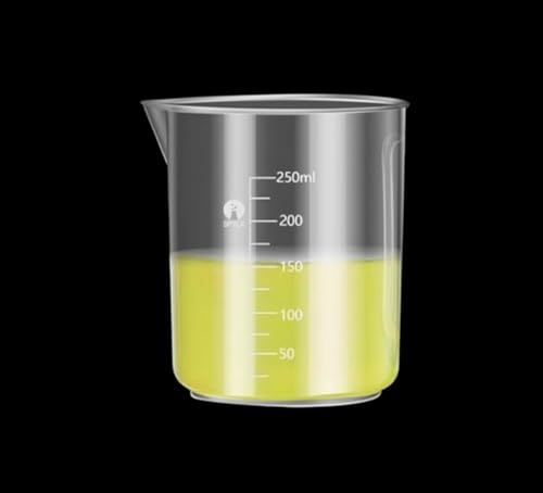 Image of Plastic Measuring Cups Graduated Epoxy Resin Mixing Cups, Small Beaker, Plastic Measuring Cup for Epoxy Resin, Paint, Art Craft, Soap Candle Tumbler Making (1, 250ml)