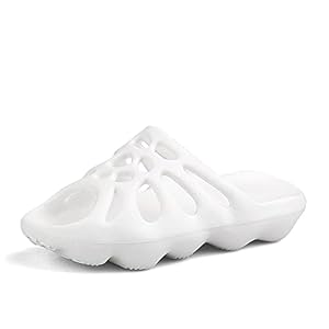 Pantoffels slippers dames heren unisex slippers slip-on ademende Cool Beach Hole schoenen Couples-White_8.5