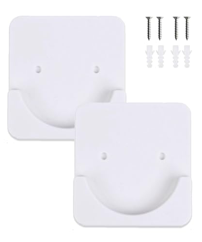 Vitalux 突っ張り棒 受け 補強 2個セット 強力サポート板 白い 室内干し 突っ張り棒落ちない 両面テープとスクリュー付き 押入れ 取り付け具 (スクエアホワイト)