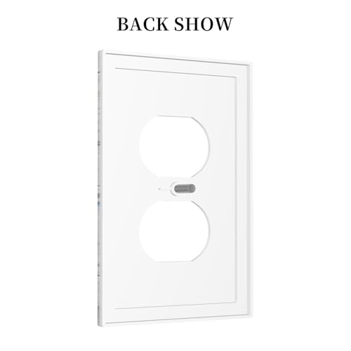 Decorative Outlet Covers Blue Flower Bottles Wood Plank 1 Gang Duplex Light Switch Cover Plate Wall Plates for Electrical Outlets Switchplate Faceplate for Bedroom Decor