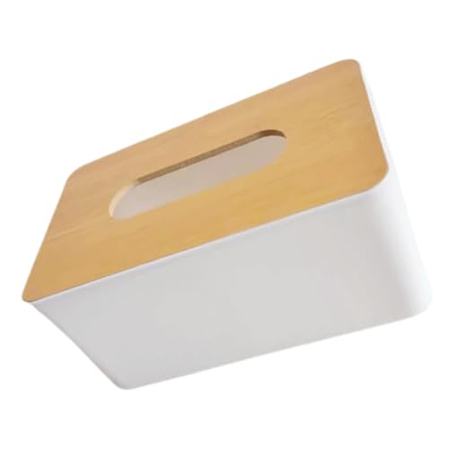 SOLUSTRE Luxury Wooden Tissue Holder Rectangle Napkin Box Tissue Storage Office Living Room Decor