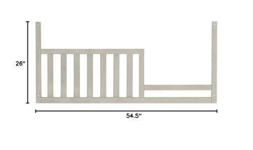 Image of Toddler Bed Safety Guard Rail for Kingsley & Centennial Convertible Cribs - Solid Wood Rail for Convertible Crib to Toddler Bed Conversion - Safety Bed Rail for Children (Antique White - Amherst)