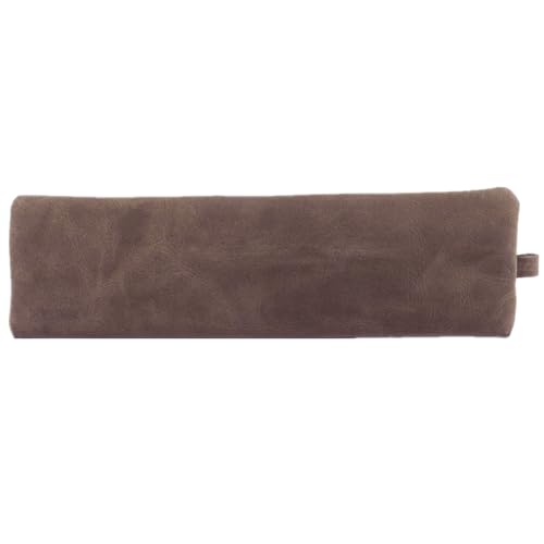 Image of LEABAGS Fort Vaux pencil case made of genuine buffalo leather in vintage look I leather case I small pencil case I 8x2 inch