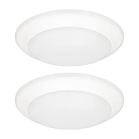 American Lighting Quick Disc 6 in. White Round 120V, 3000K, 15W, 950Lm Downlighting, Easy to Install, Dimmable, Led for Residencial, and Commercial Use (2 Pack) Cover