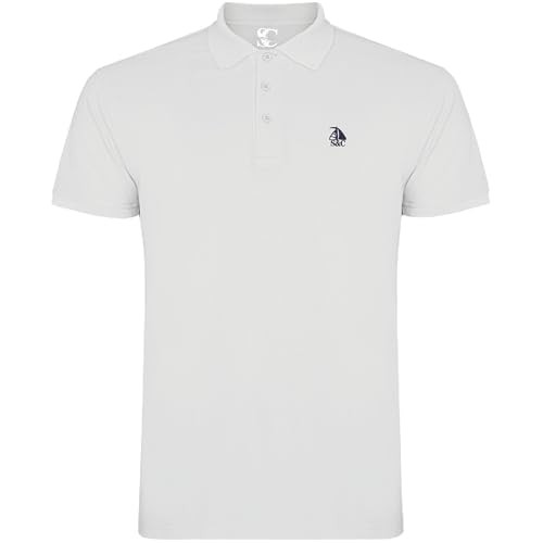 S&C - Polo Uomo Manica Corta 100% Cotone, Tinta Unita, Stile Casual, 3 Bottoni, Design Spagnolo, Tessuto Pique, Regular Fit, Consultare Taglia, Bianco, XXL