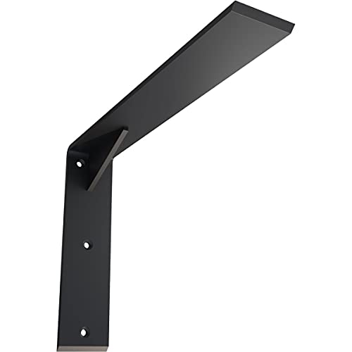 2 1/2" W x 14" D x 10" H Countertop Support Steel Heavy Duty Bracket w/Gusset, Powder Coated Black