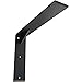 Ekena Millwork BKTMCG Countertop Support Steel Heavy Duty Bracket w/Gusset, 2 1/2"W x 14"D x 10"H, Powder Coated Black