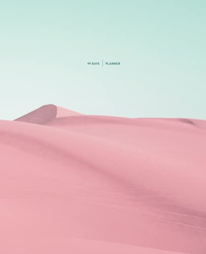 99 DAYS PLANNER: 2022 or Any Year Undated Daily Organizer Notebook - Blue Sky & Pink Dune