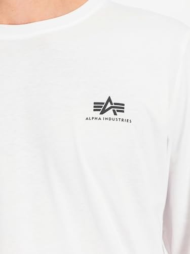 Alpha Industries Basic LS Small Logo Longsleeve für Herren White – Ansicht 6