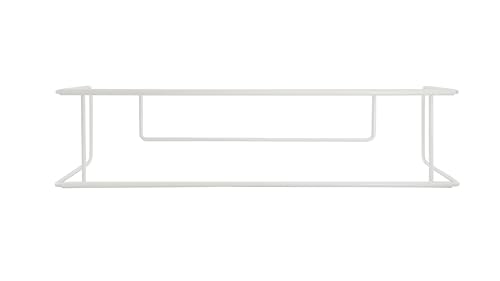 CM Garden - Balconcillo para Macetas, Portamacetas Ventana, Protector de macetas Ventana, Extensible 59 -101cm, Acero Lacado, Blanco | Incluye Tornillería
