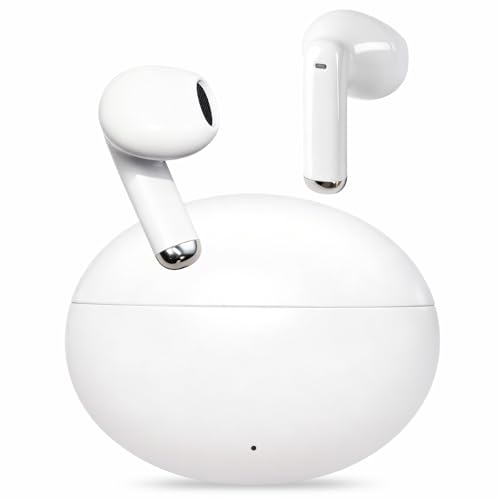 yobola Écouteurs Bluetooth 5.4 sans Fil, in-Ear Écouteur HiFi Stéréo Basses avec 4 Micros HD, Mini Confortable Contrôle Tactile IPX7 Étanche USB-C 27H...