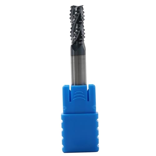 Tidevib Fresa de desbaste de carburo sólido de 4 flautas con revestimiento AlTiN para fresado CNC y manual de metales y metales no ferrosos
