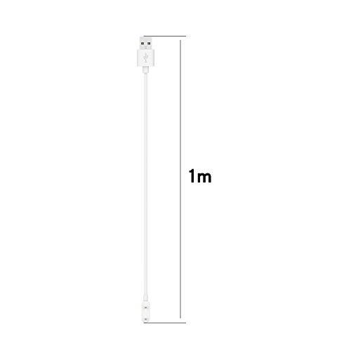 Charger Compatible for Samsung Galaxy Fit 3 Charger Charging Cable, Charging Dock Station Cradle Holder with 1m USB Cable for Samsung Galaxy Fit 3 SM-R390 Smartwatch Accessories (White&White)