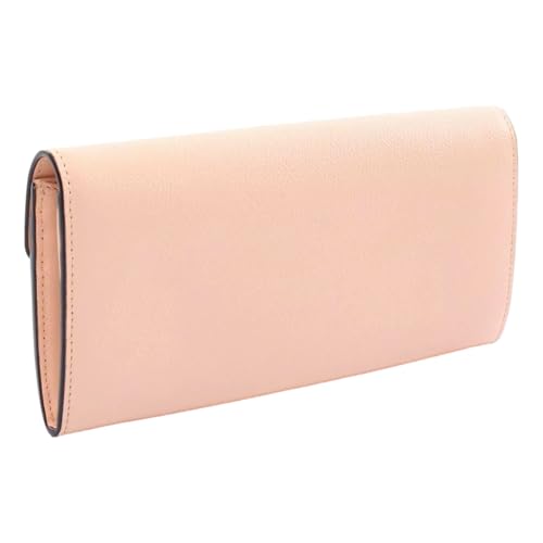 FENDI F Is Leather Long Envelope Womens Wallet Light Rose Beige Pink3